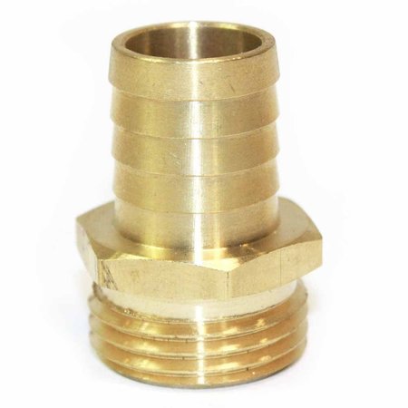 INTERSTATE PNEUMATICS 3/4 Inch GHT Male x 3/4 Inch Barb Hose Fitting FGM312